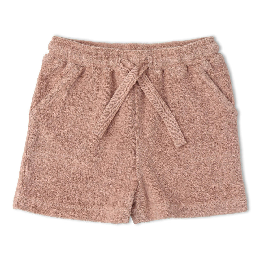 Organic Terry Tee & Shorts Set - Clay