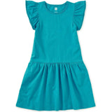 Pom-Pom Flutter Dress, Blue