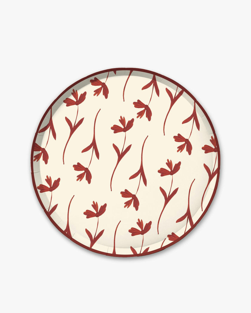 Juliette Dinner Plate Set in Cranberry
