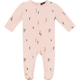 Scooter and Tulip Printed Onesie Dark Almond