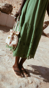 Monaco Dress in Mint Embroidered Deco (Starts Shipping April 10th)