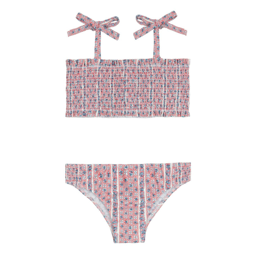girls rosa vine smocked bikini