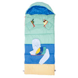 Sleep-N-Pack™ – Big Kid Size | Color Block Camp Collection: Blue Smile Face