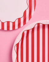 Candy Stripe Plates Set - 32 paper plates, 2 sizes