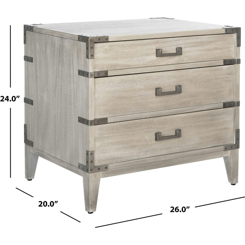 Nisha 3 Drawer Nightstand