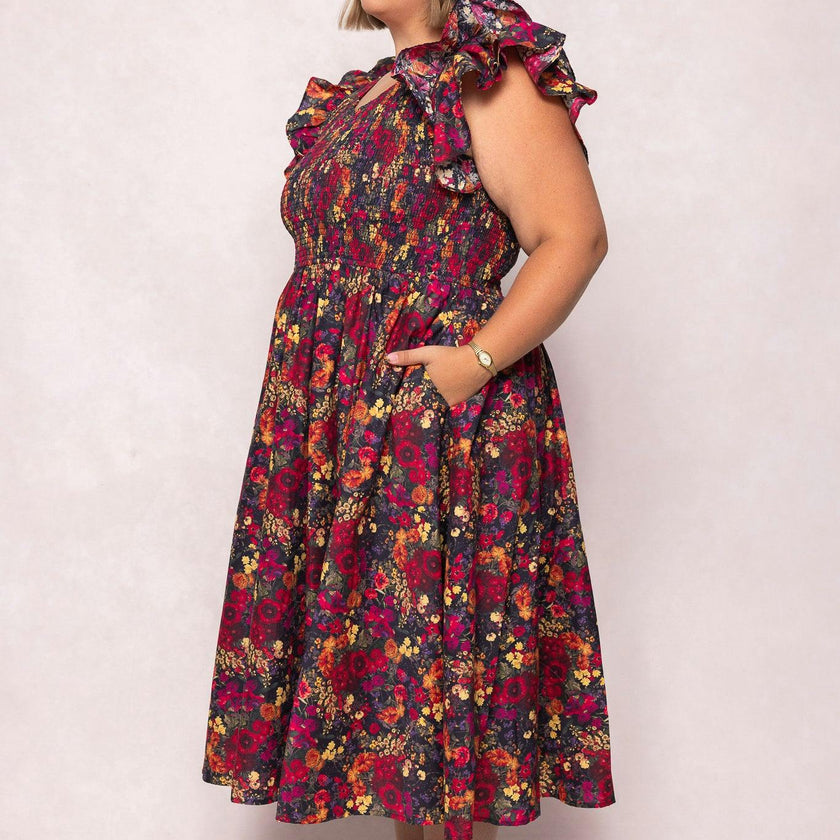 Hattie Dress in Night Garden