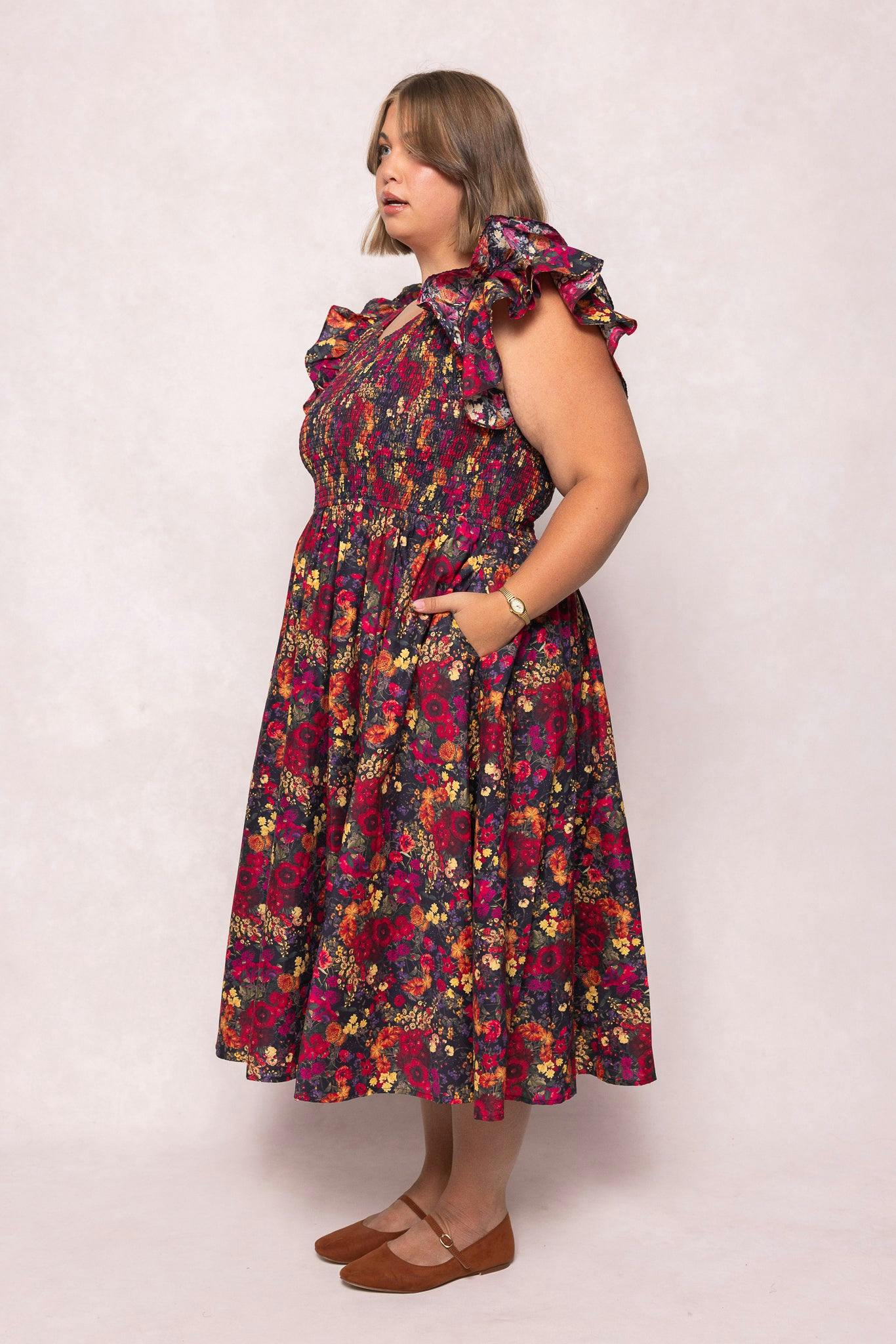 Hattie Dress in Night Garden