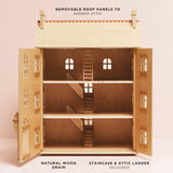 Grand Natural Wood Dolls House