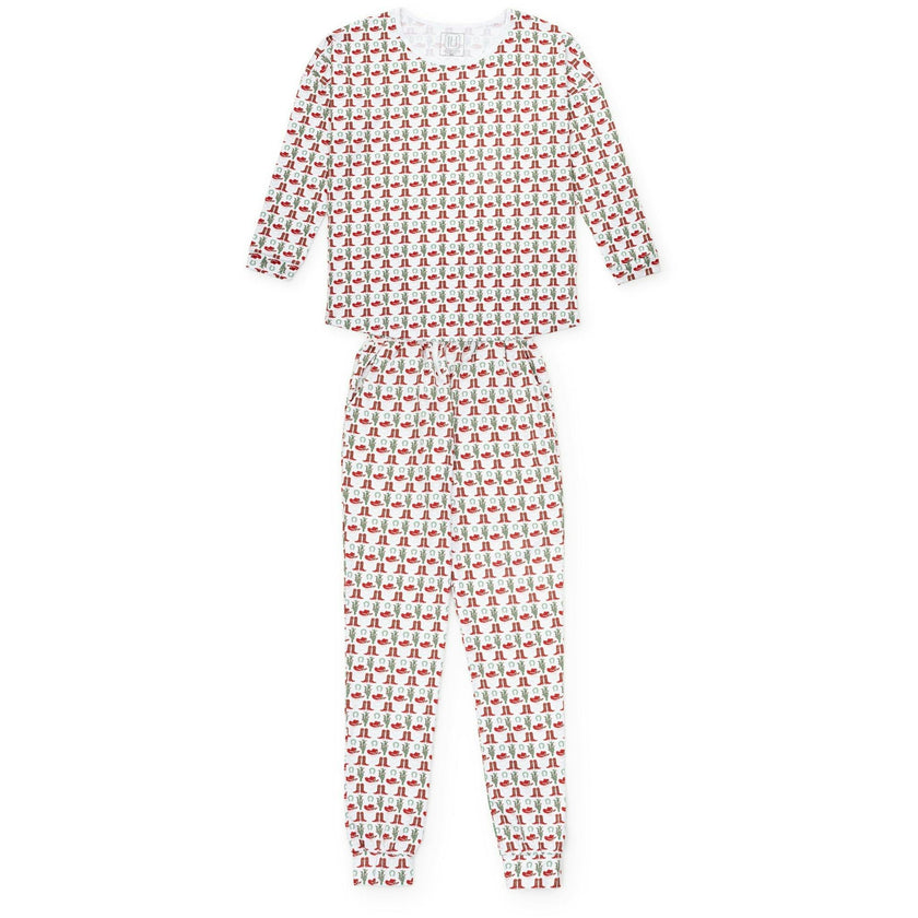 Sarah Women's Longsleeve Jogger Set Cowboy Christmas
