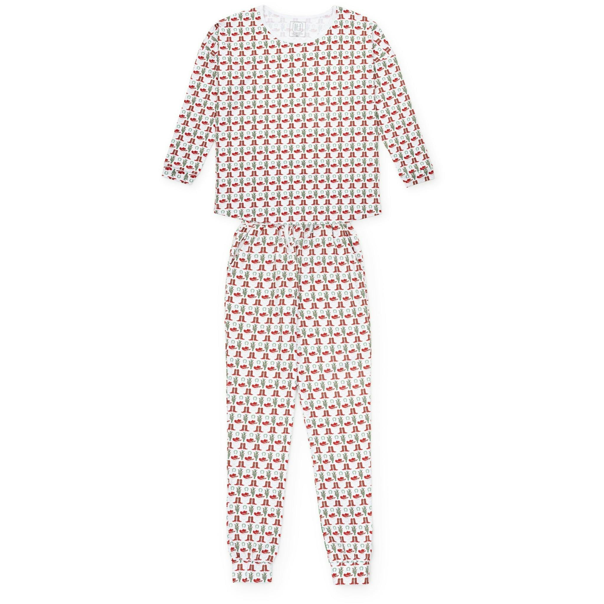 Sarah Women's Longsleeve Jogger Set Cowboy Christmas