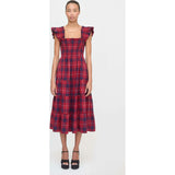 The Ellie Nap Dress - Cherry Tartan