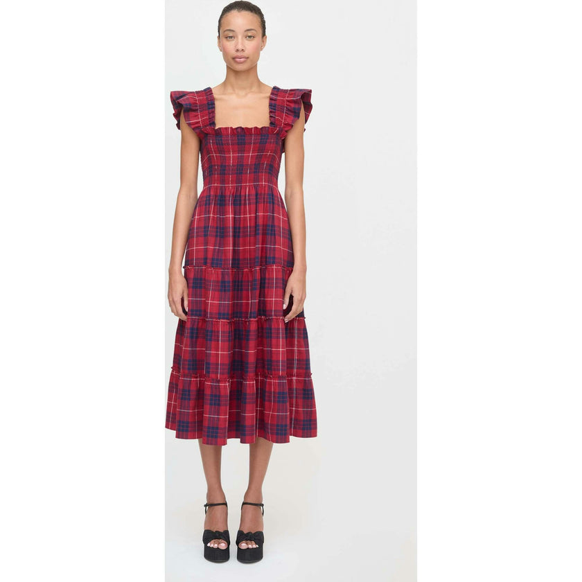 The Ellie Nap Dress - Cherry Tartan