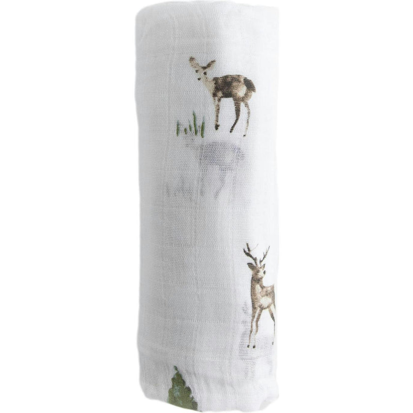 Cotton Muslin Swaddle Blanket - Oh Deer!