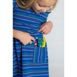 Stripe Knit Dress With School Supplies