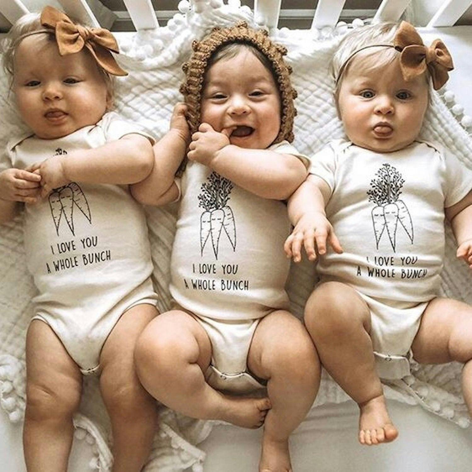 I Love You a Whole Bunch Organic Baby Bodysuit