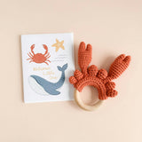Nautical Swaddle and Teether Set - Crab