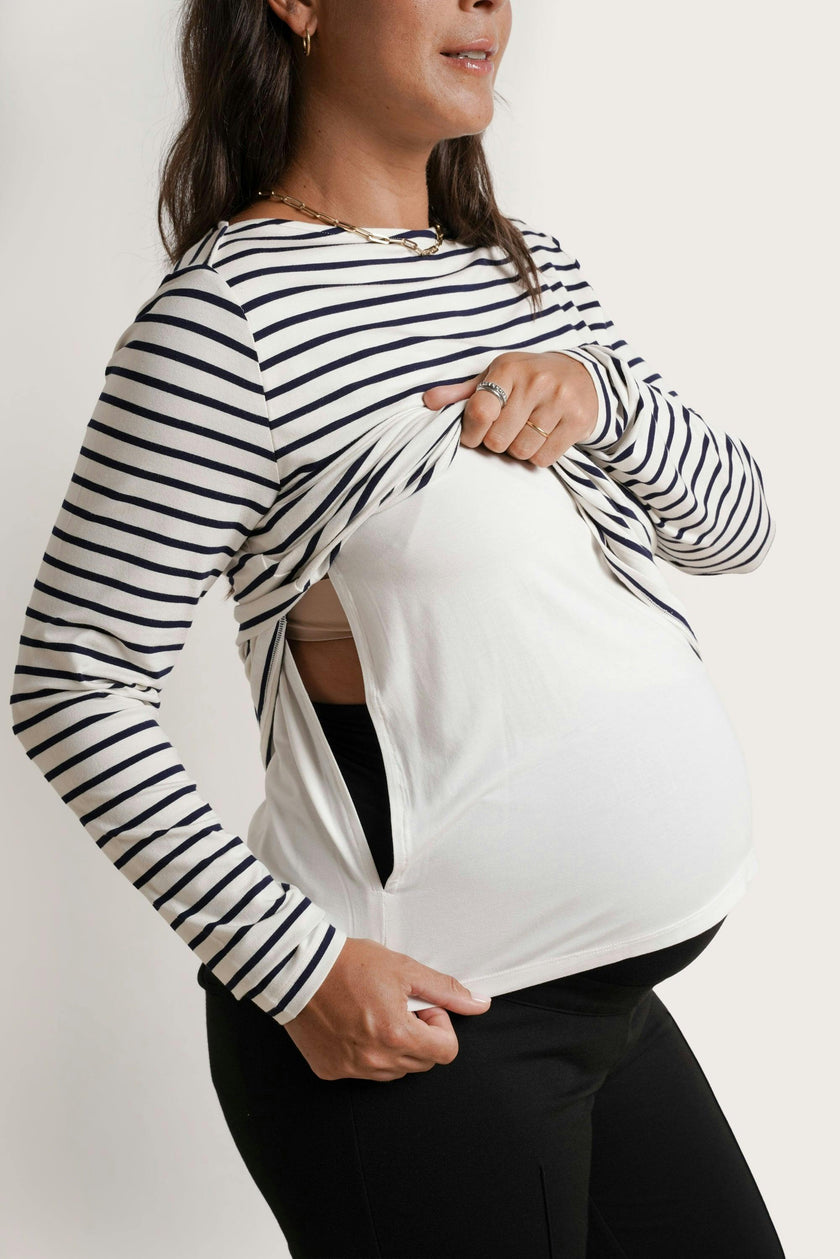 Nicolette Maternity & Nursing Boatneck Tee