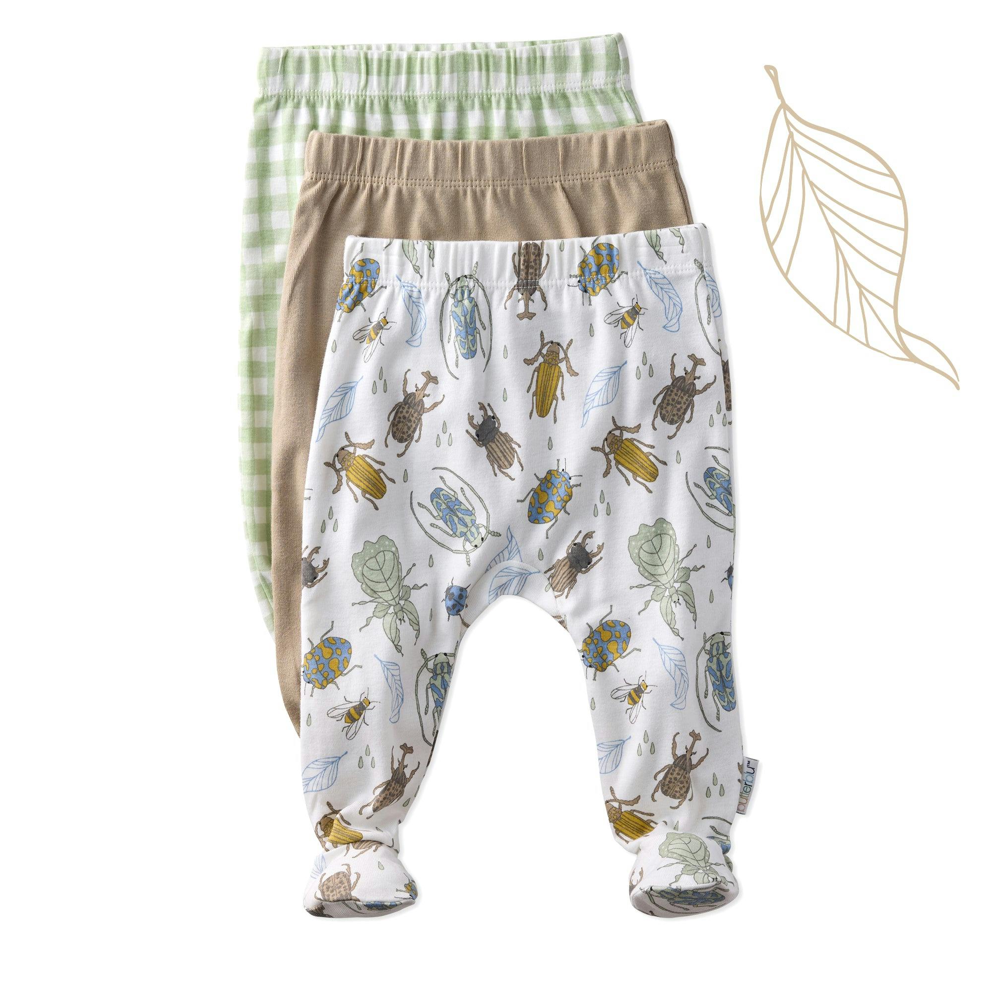 FALLON 3-Pack Footed Baby Pants