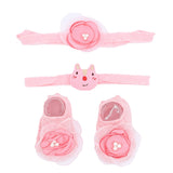 Pink Baby Headbands & Shoes Baby Gift Set