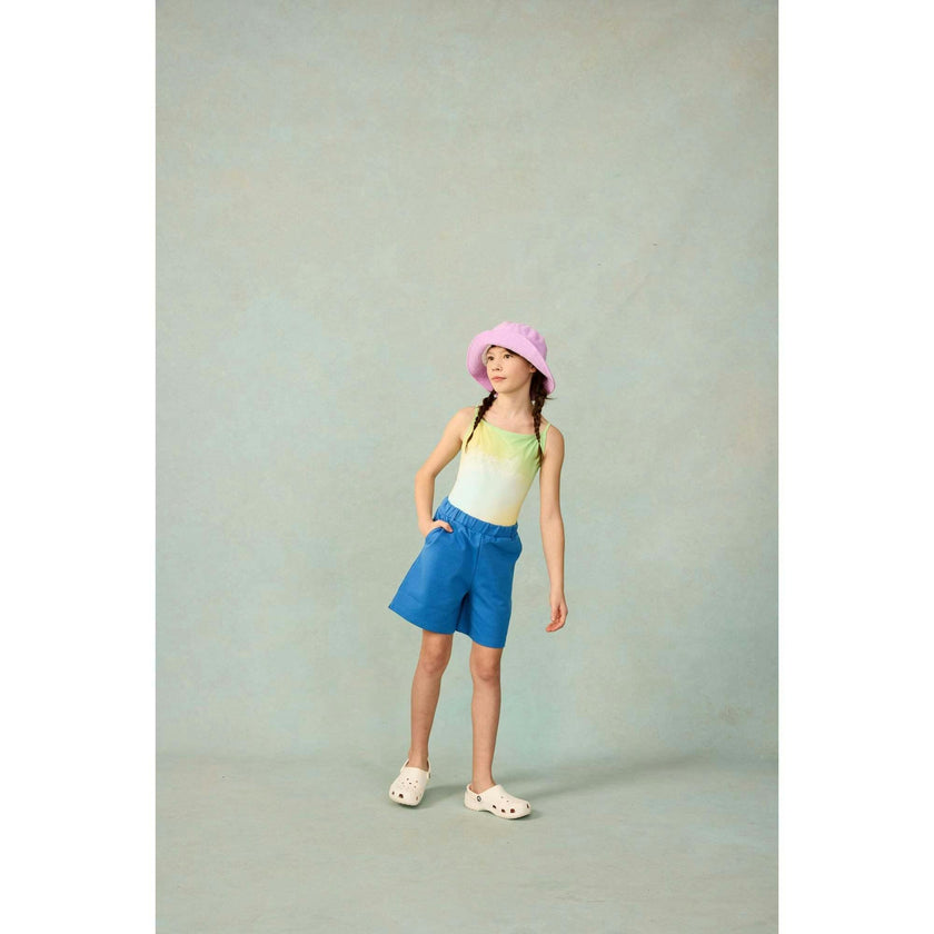 Knit Play Shorts in Sonic Blue