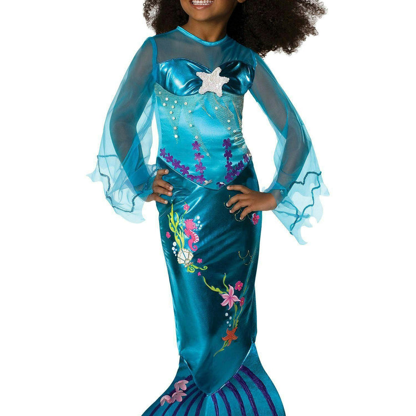 Girls' Blue Magical Mermaid Costume