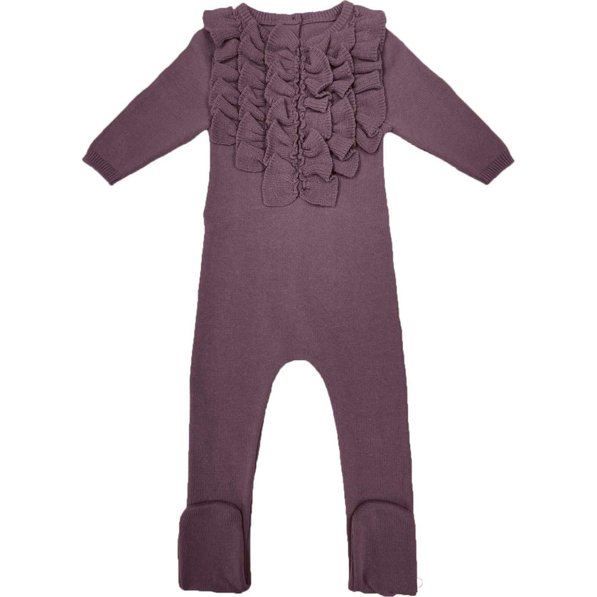 Ruffle Chest Long Sleeve Footie