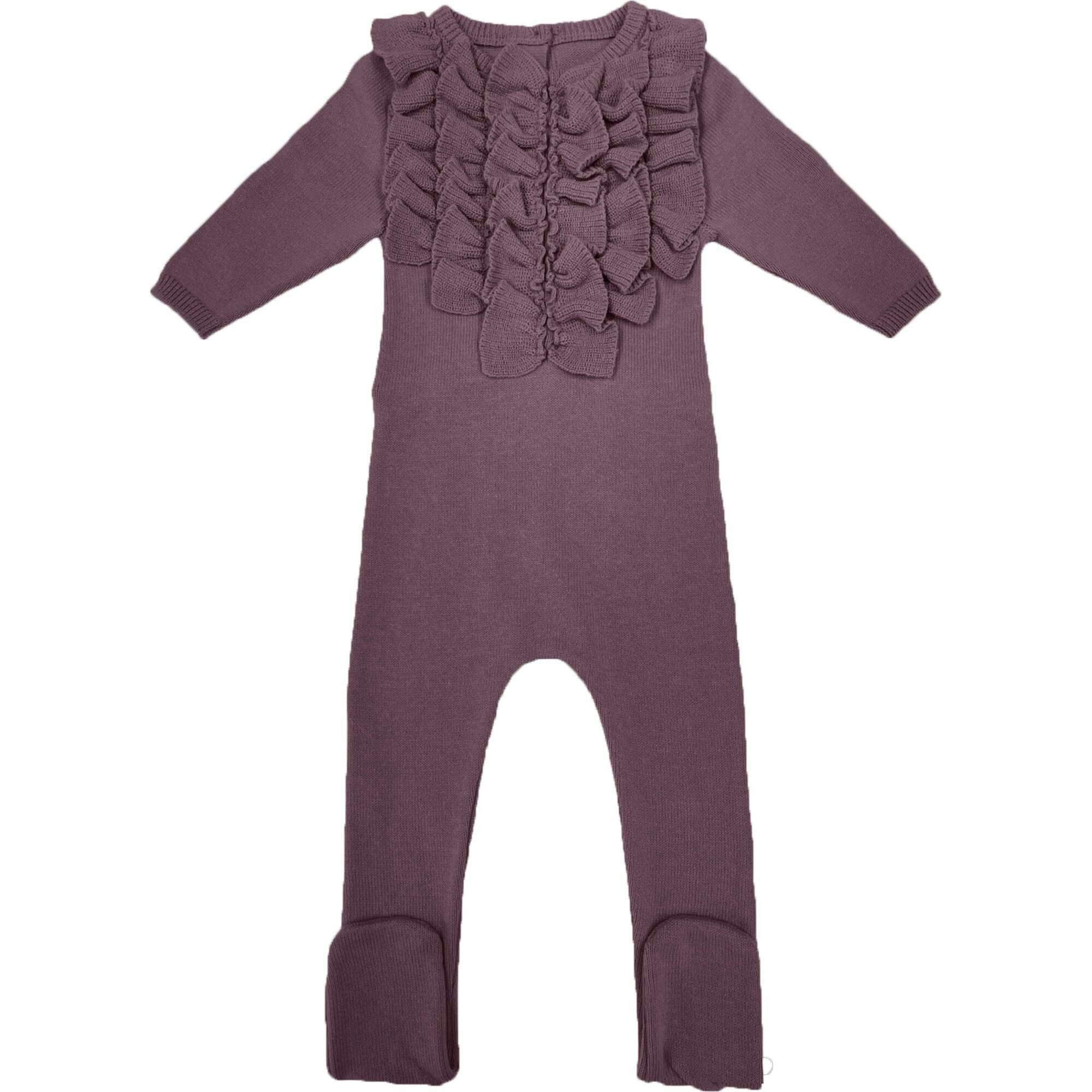 Ruffle Chest Long Sleeve Footie
