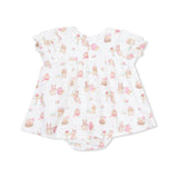 Easter Egg Hunt Pink - Smocked Ruffle Bubble with Skirt