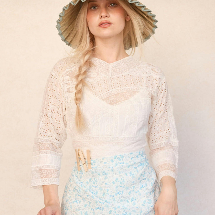 Sea Foam Capri Hat