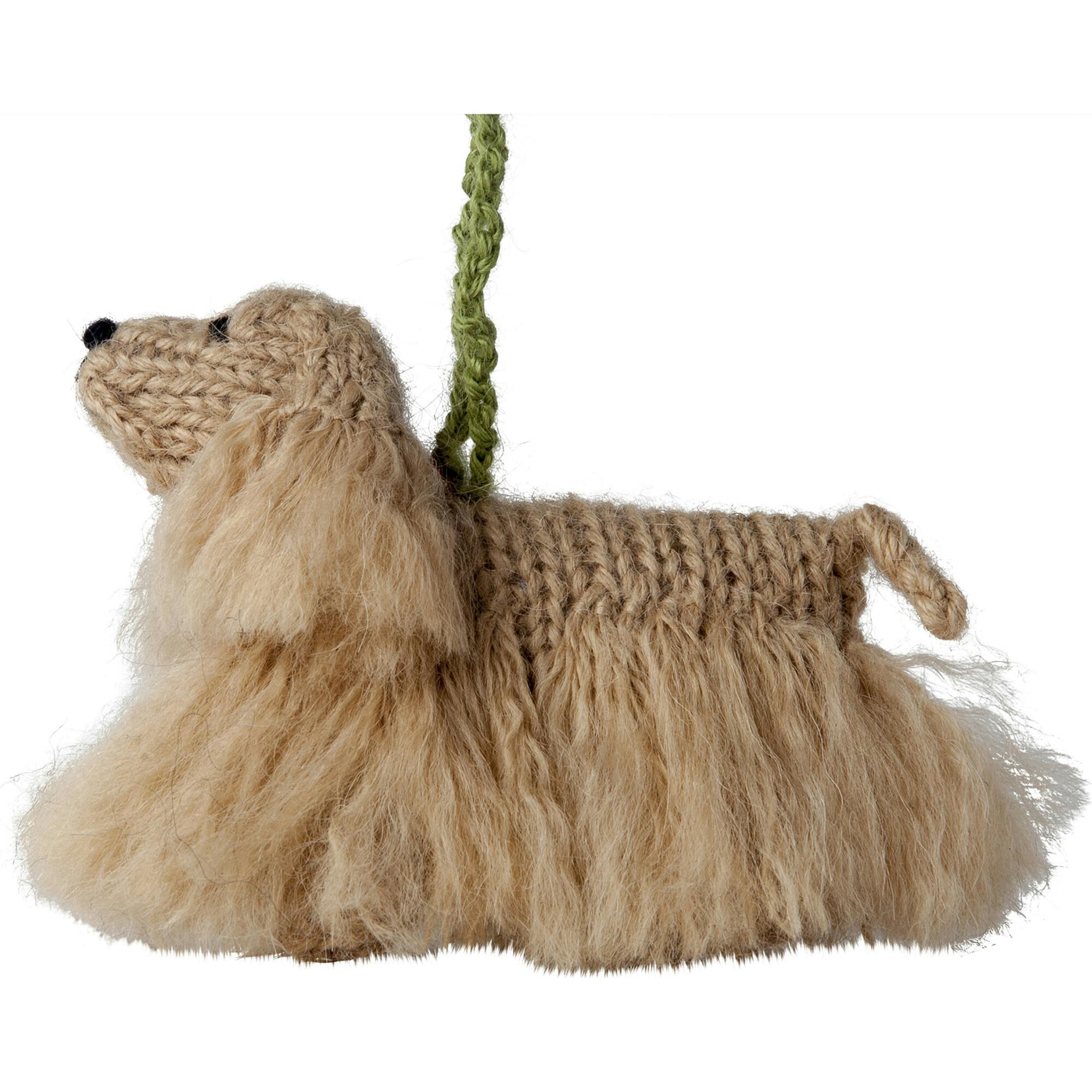 Cocker Spaniel Hand Knit Christmas Ornament