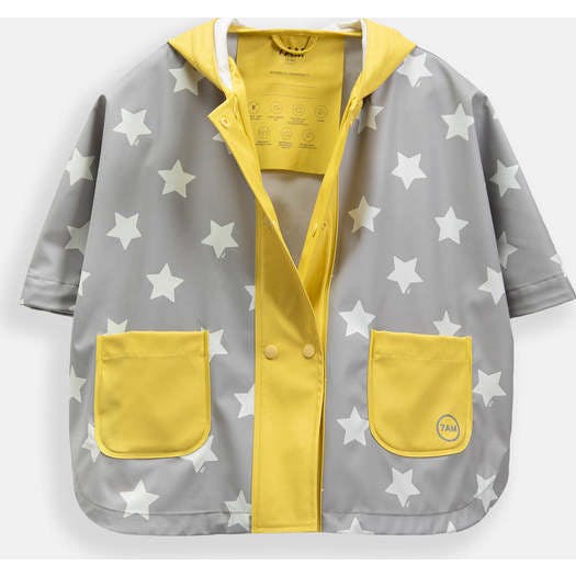 Stars Print Rain Hooded Poncho