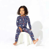Polar Isle Blue Bamboo Convertible Footie