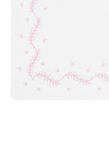 Embroidered Crib Sheet - Blush