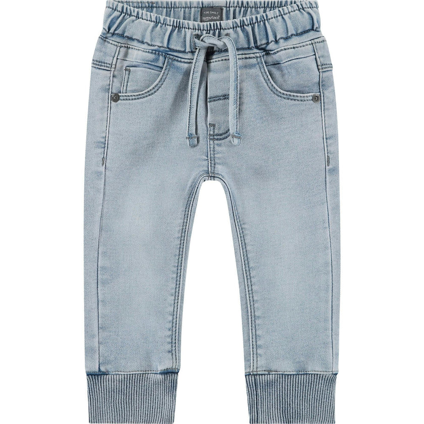 Jogger Style Cinched Waist Cuffed Jeans