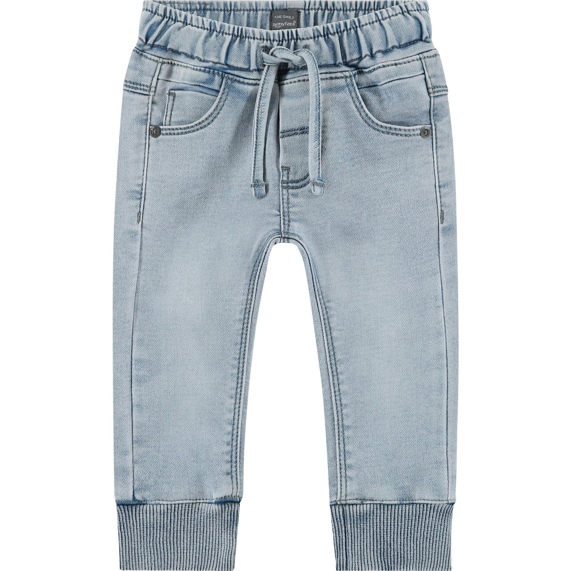 Jogger Style Cinched Waist Cuffed Jeans