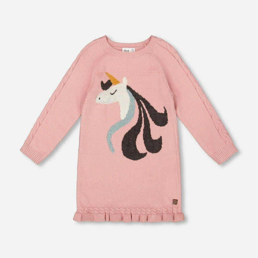 Knitted Dress with Intarsia