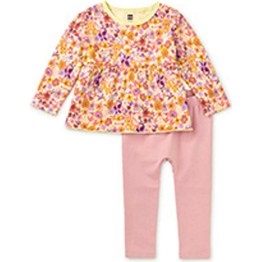 Tea Collection x Maisonette Peplum Top & Pants Baby Set, Multi