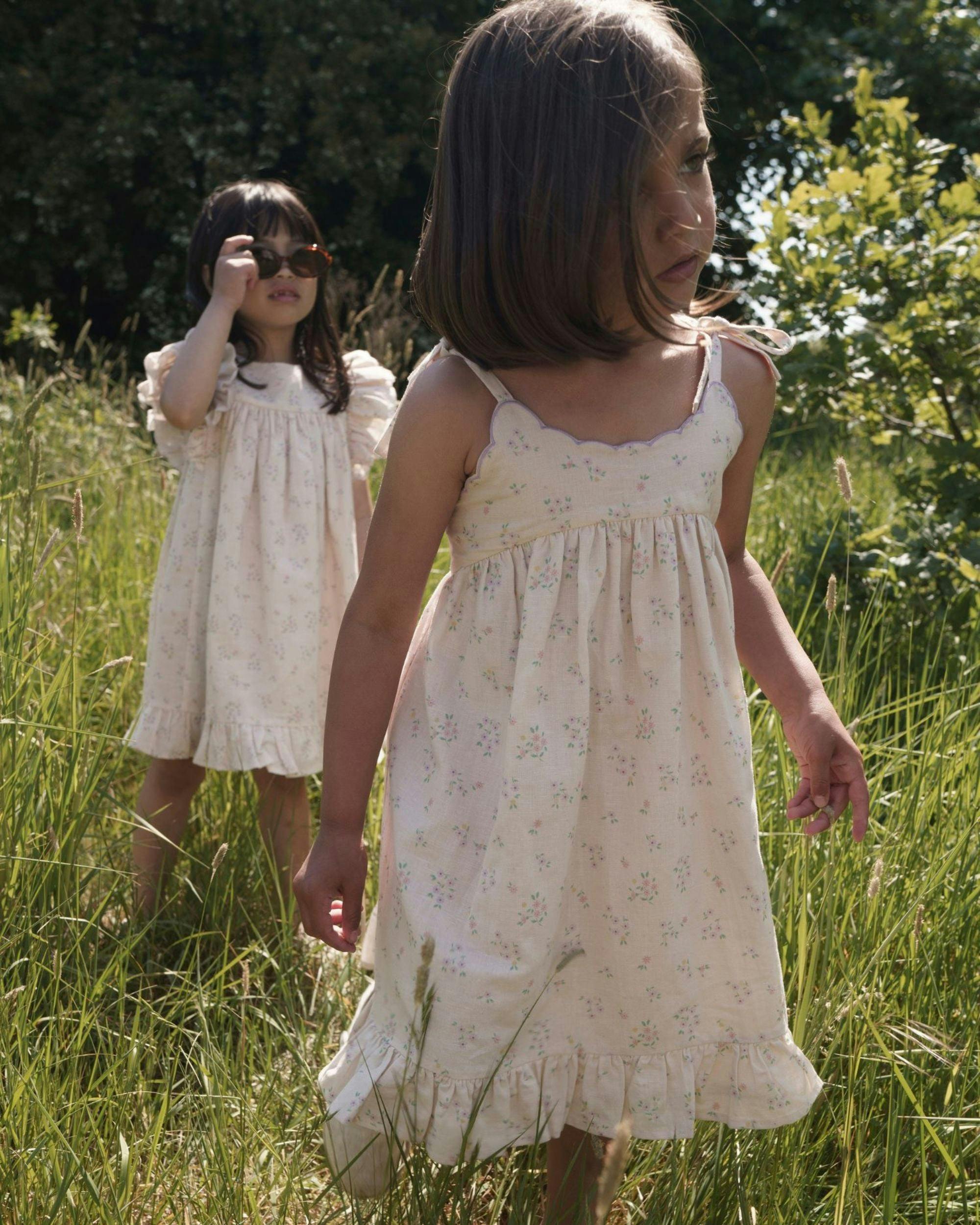 Alena Dress - Painted Bouquet print