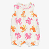 Clearance baby cotton gauze bubble shortie in octopus pals