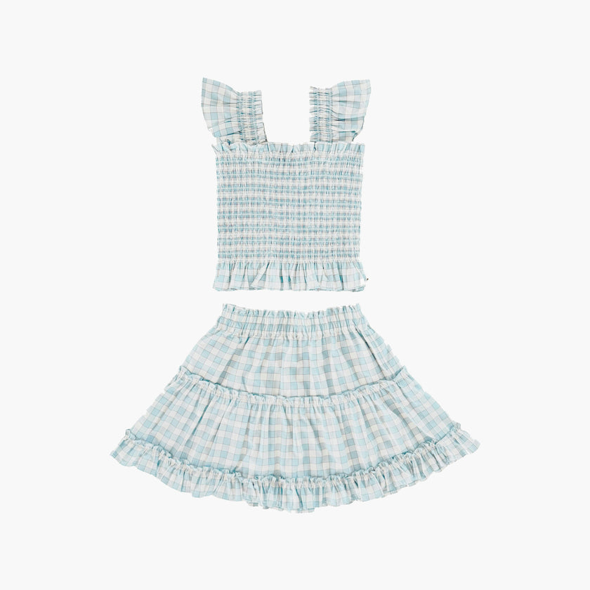 The Tiny Paz Nap Set - Blue/Red Gingham