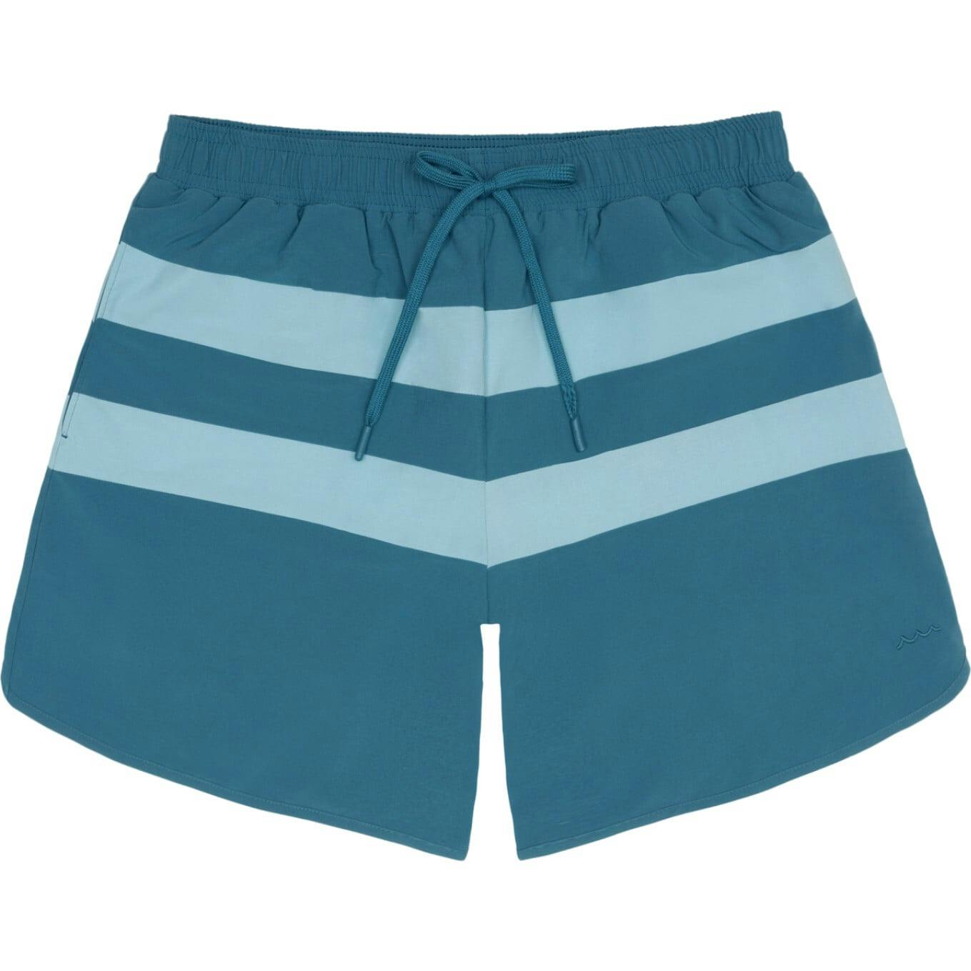 men's teal and dusk blue colorblock boardie