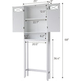 Dawson Wooden Space Saver with Cross Molding and 2 Doors