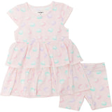 Round Neck 2-Layered Dress With Matching Shorts