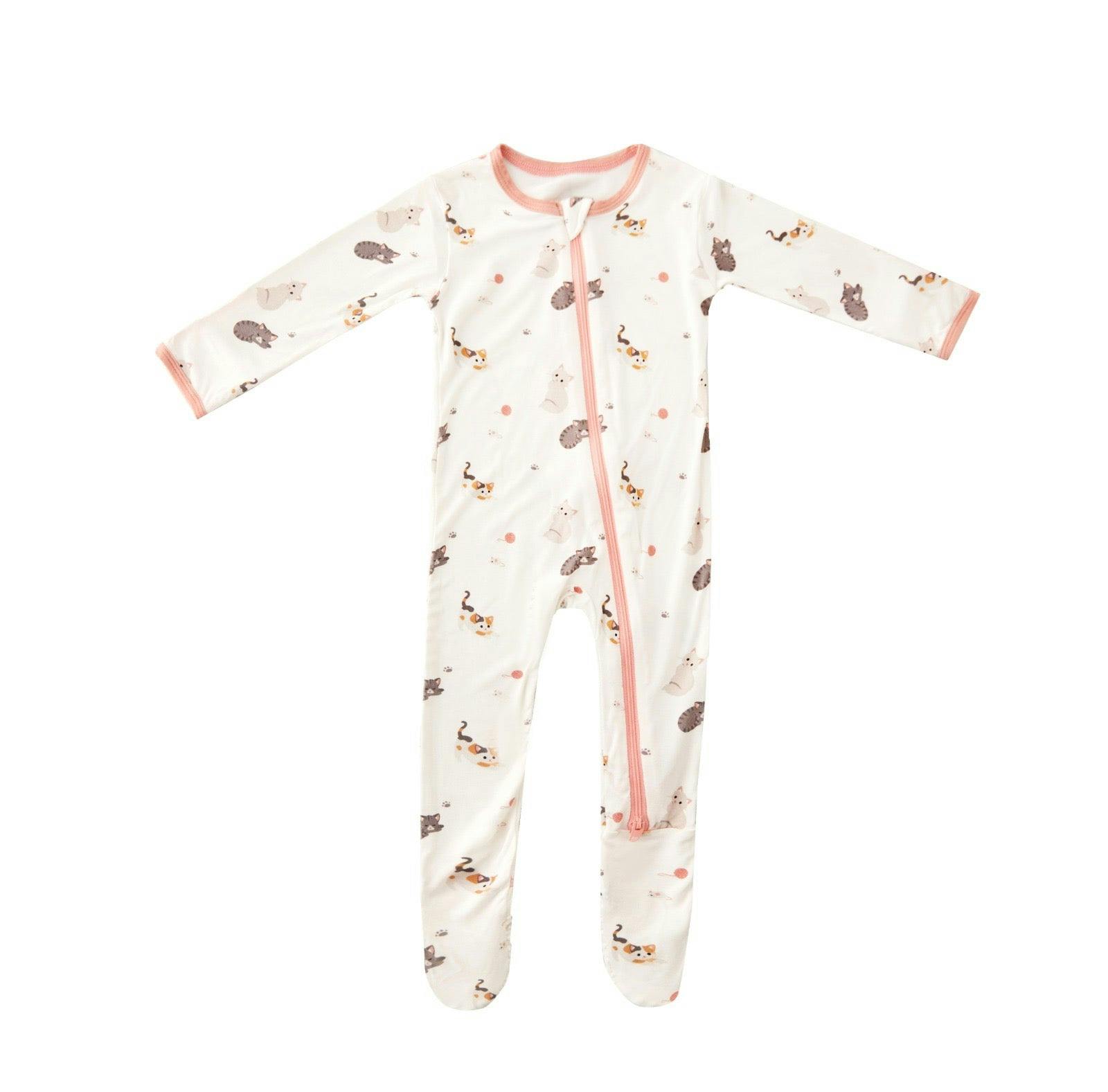 Cats Zippered Footie