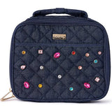 Denim and Multi-color Gemstones Lunchbox by Packed Party | Girl's Lunch Box with Anti-Microbial Lining