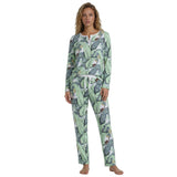 Women's Martinique® Green Jersey Long PJ Set