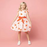 Love Heart Valentines Party Dress With Bow