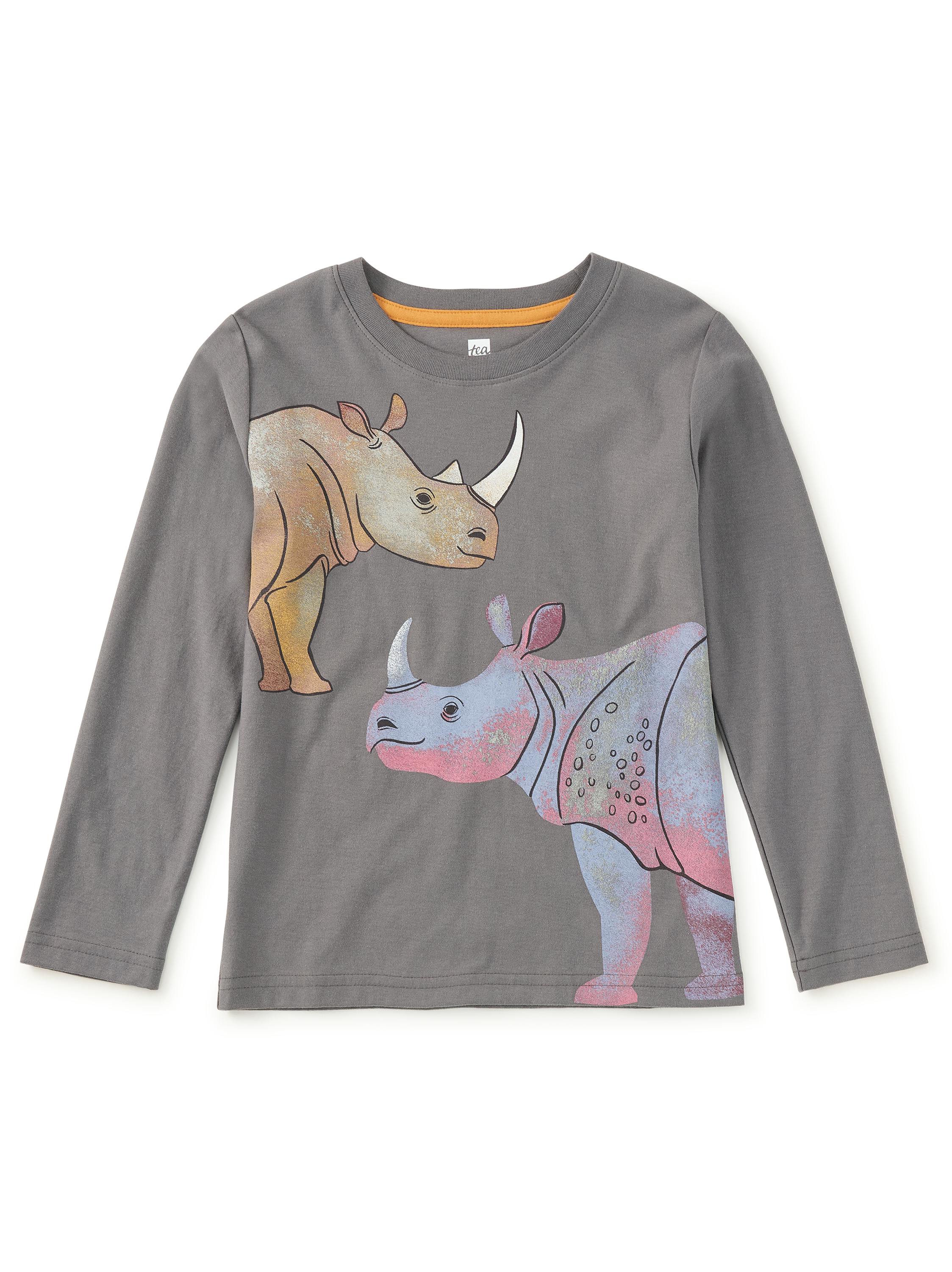 Painted Rhinos Graphic Tee, Thunder