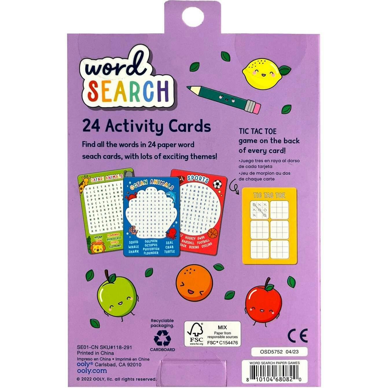 Word Search Activity Cards - Set of 24