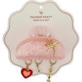 Sweetheart Claw Clip and Charms Set (includes 4 charms)